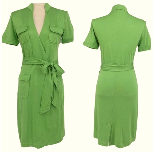 Banan Republic faux wrap silk/cotton blend dress - Picture 1 of 5